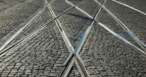 Schienenweg in verschiedene Richtungen