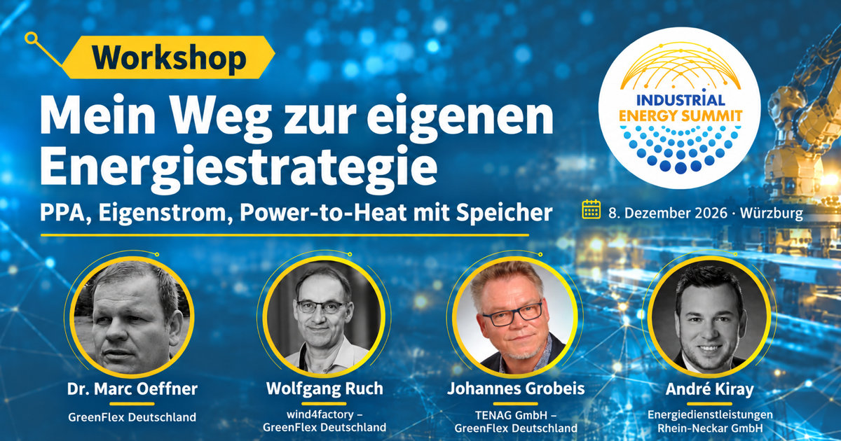 Speaker auf Industrial Energy Summit